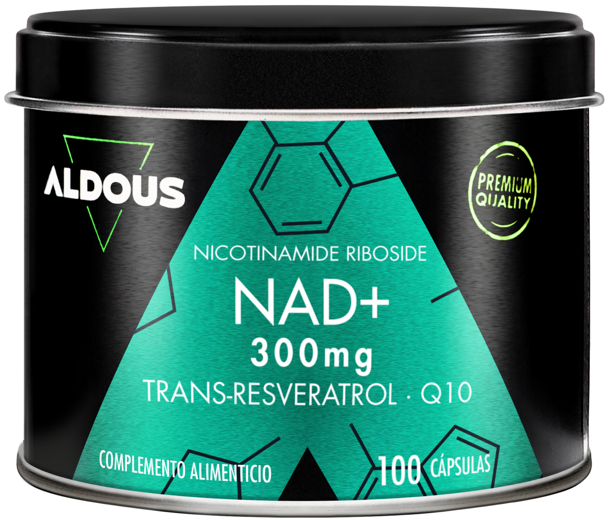 NAD+ 100% con Niacinamida, Resveratrol y Q10 100 Cápsulas Aldous Bio