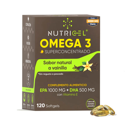 Omega 3 Superconcentrado Blíster Vainilla Nutricel 120 perlas