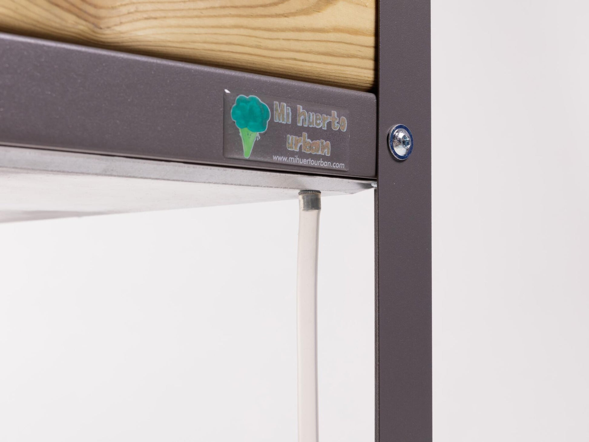 MI HUERTO URBAN Jardinera Elevada Madera con Bandeja Recoge Aguas | Estructura Metálica | Marrón | 90x30x78cm_5