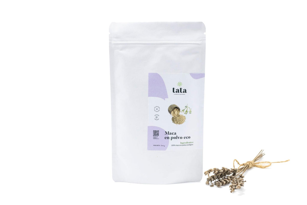 Maca amarilla cruda en polvo ecológica, raíz andina para batidos y yogures 200 g_0
