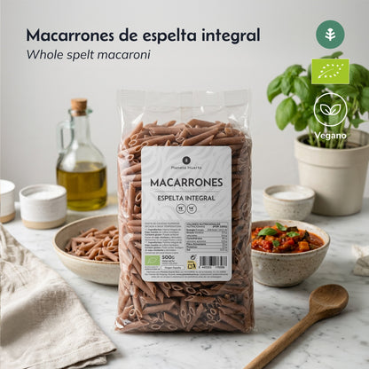 Macarrones de espelta integral ECO Planeta Huerto 500gr