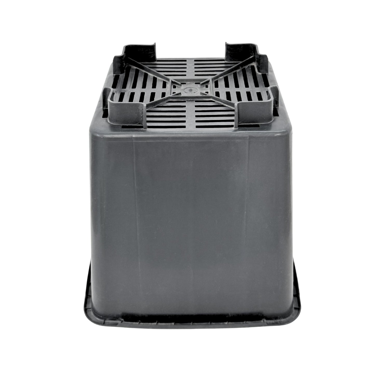 Maceta Cuadrada Negra Elevada 24,5 X 25,2 X 24,5 Cm (10 L)  – Drenaje Y Aireación Óptimos_1