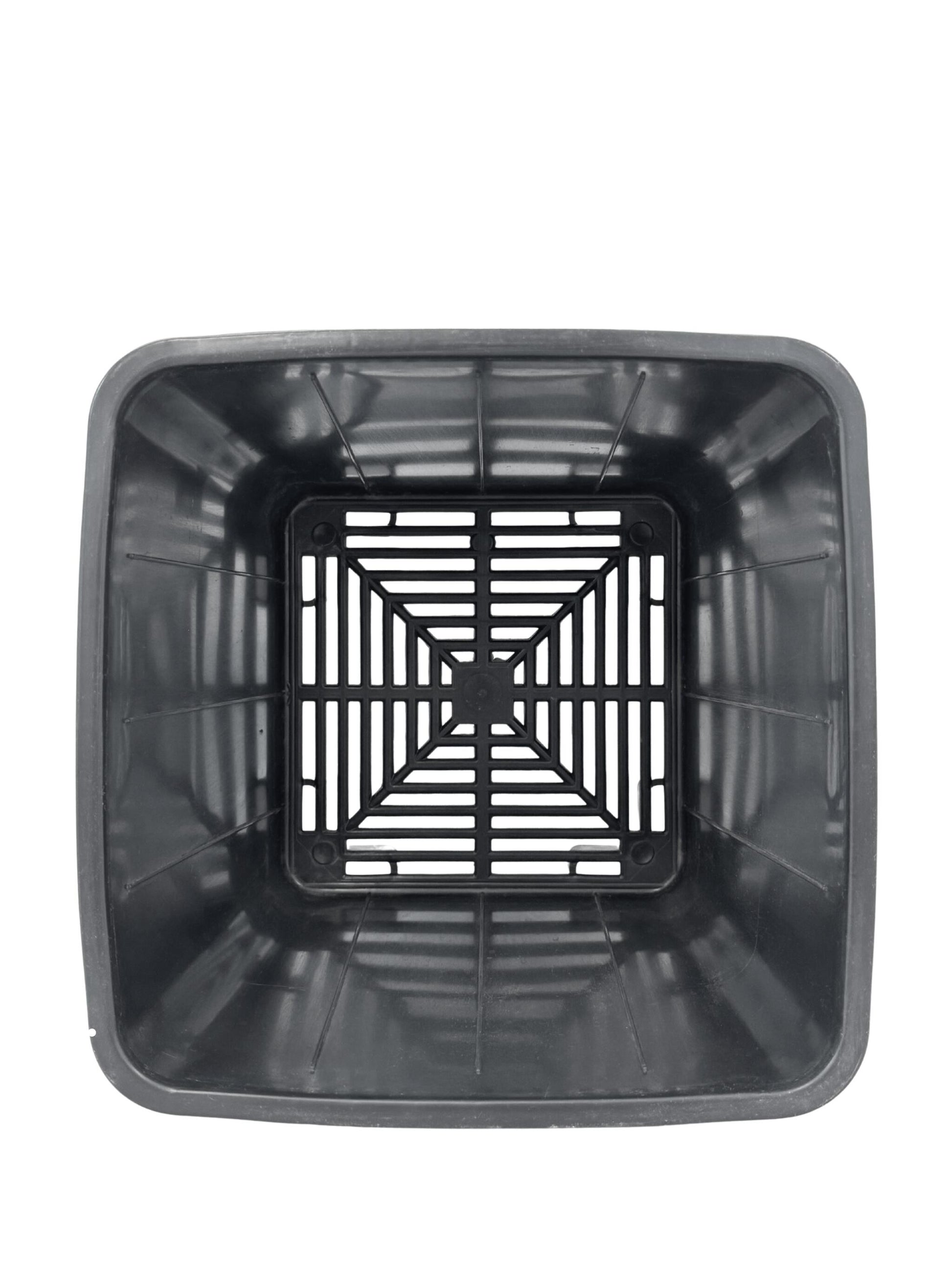 Maceta Cuadrada Negra Elevada 24,5 X 25,2 X 24,5 Cm (10 L)  – Drenaje Y Aireación Óptimos_2