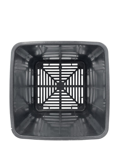 Maceta Cuadrada Negra Elevada 24,5 X 25,2 X 24,5 Cm (10 L)  – Drenaje Y Aireación Óptimos_2