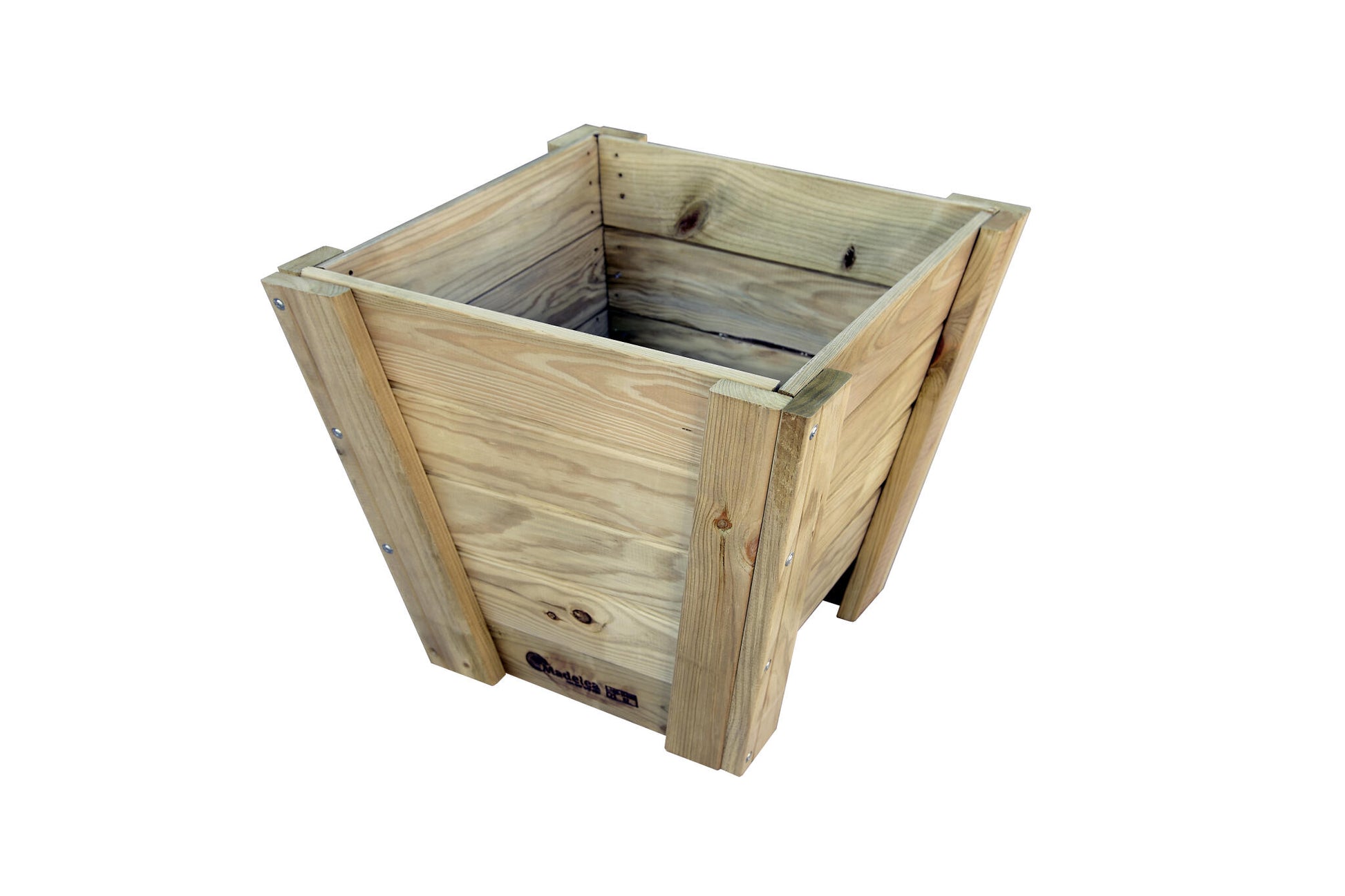 Macetero Abril Cerrado De Madera Autoclave De 50 X 50 X 47 Cm 10° 55l + Bolsa Geotextil.._0