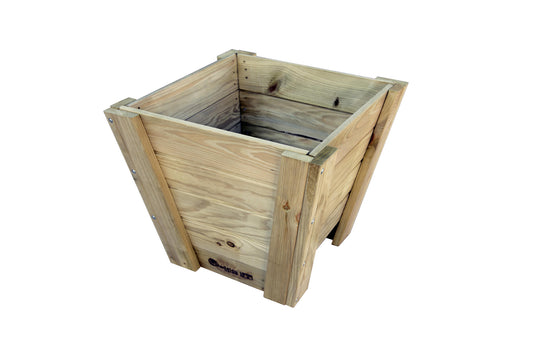 Macetero Abril Cerrado De Madera Autoclave De 50 X 50 X 47 Cm 10° 55l + Bolsa Geotextil.._0
