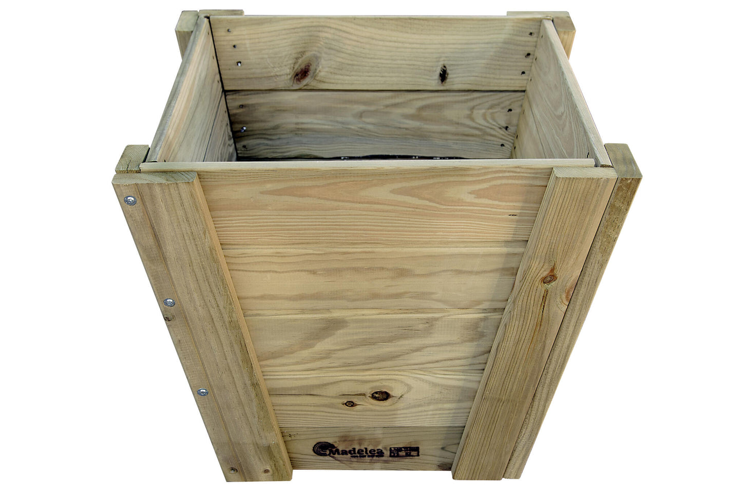 Macetero Abril Cerrado De Madera Autoclave De 60 X 60 X 52 Cm 10° 90l + Bolsa Geotextil.._1