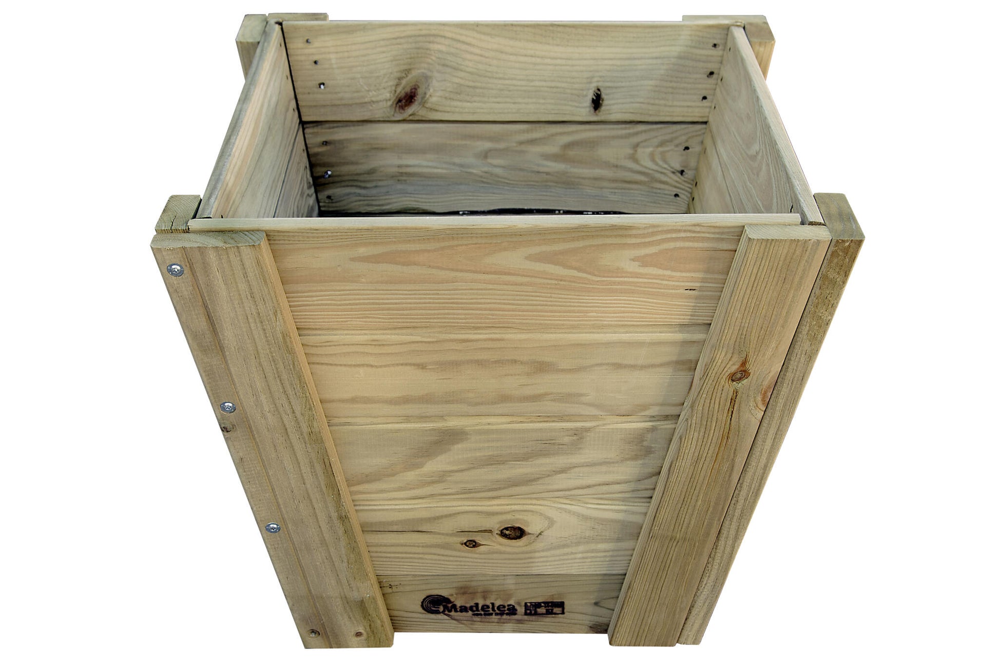 Macetero Abril Cerrado De Madera Autoclave De 60 X 60 X 52 Cm 10° 90l + Bolsa Geotextil.._1