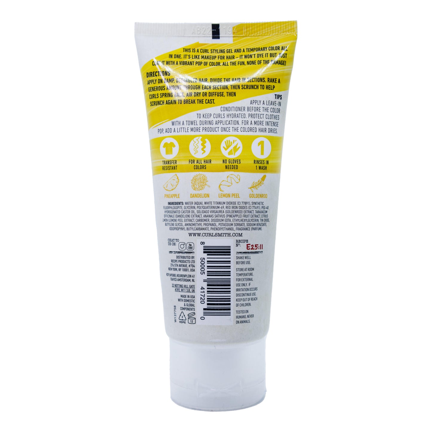 Maquillaje Para El Cabello Oro Recetas De Color Curlsmith 88ml_1