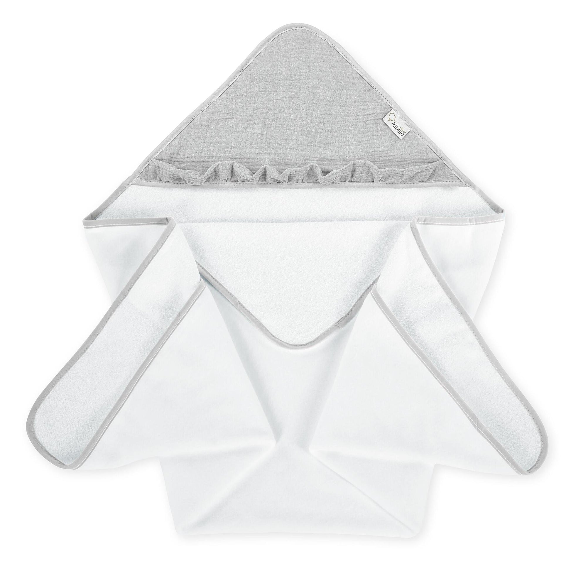 Maxicapa De Baño Para Bebés Cotton Color Gris_3