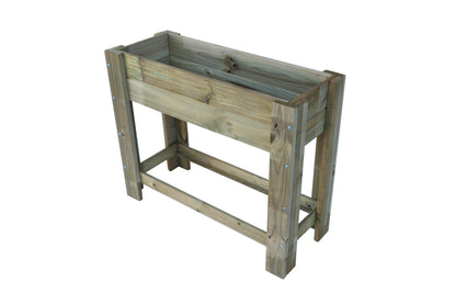Mesa De Cultivo La Huerta De Madera Tratada Autoclave De 98,5 X 39 X 79,5 Cm 50l + Bolsa Geotextil_1