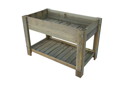 Mesa De Cultivo Los Toscares De Madera Tratada De Autoclave 118 X 64 X 79 Cm 115l Para Exterior + Bolsa Geotextil_1
