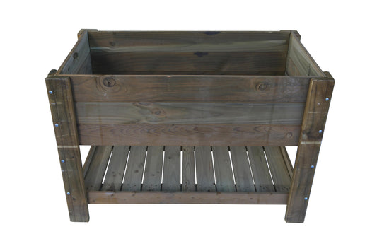 Mesa De Cultivo el Sotillo De Madera Tratada Autoclave 119 X 65 X 80 Cm 180l + Bolsa Geotextil_0