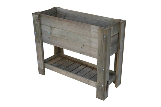 Mesa De Cultivo el Sotillo De Madera Tratada Autoclave De 99 X 39 X 80 Cm 80l + Bolsa Geotextil_0