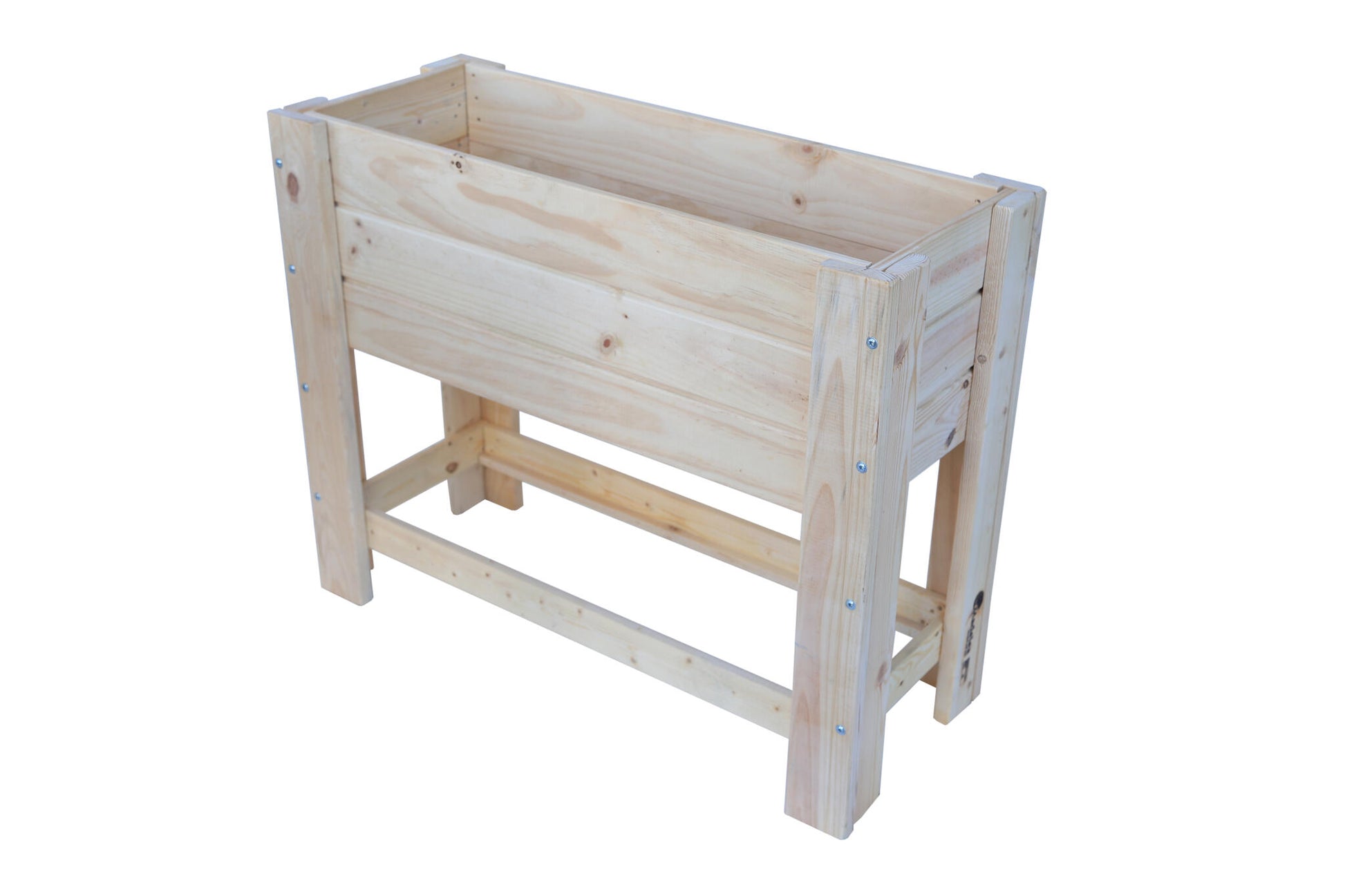 Mesa De Cultivo la Huertezuela De Madera Natural 98,5 X 39 X 79,5 80l + Bolsa Geotextil, Huerto Urbano Para Interior.._1