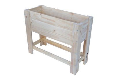 Mesa De Cultivo la Huertezuela De Madera Natural 98,5 X 39 X 79,5 80l + Bolsa Geotextil, Huerto Urbano Para Interior.._1