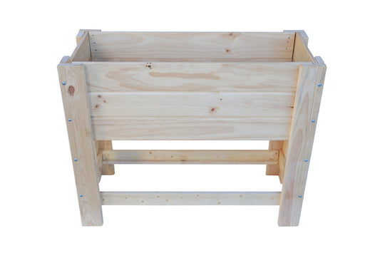 Mesa De Cultivo la Huertezuela De Madera Natural 98,5 X 39 X 79,5 80l + Bolsa Geotextil, Huerto Urbano Para Interior.._0