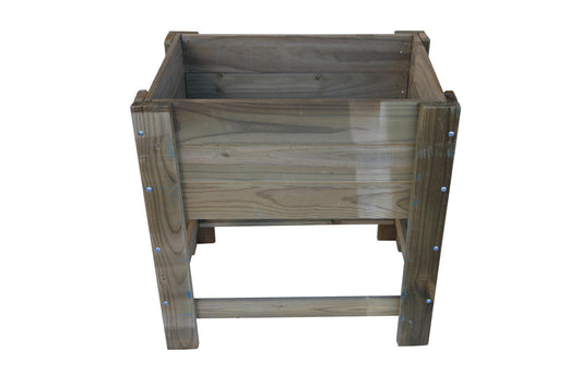 Mesa De Cultivo la Huertezuelade Madera Tratada Autoclave De 79 X 56 X 80 Cm 95l + Bolsa Geotextil_0