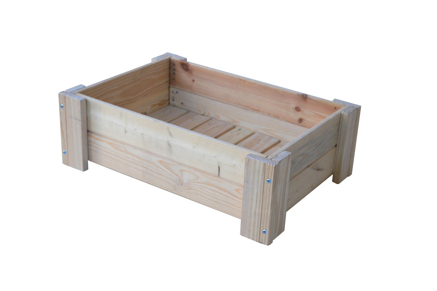 Mesa De Cultivo la Vega De Madera Natural 79 X 56 X 25 Cm 60l + Bolsa Geotextil, Huerto Urbano Para Interior.._0