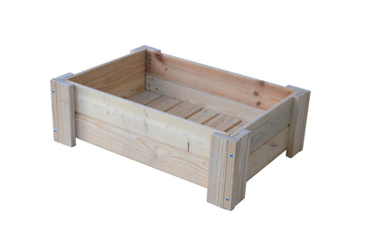 Mesa De Cultivo la Vega De Madera Natural 79 X 56 X 25 Cm 60l + Bolsa Geotextil, Huerto Urbano Para Interior.._0