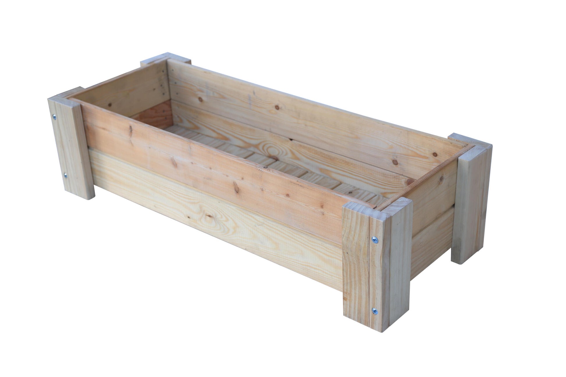 Mesa De Cultivo la Vega De Madera Natural De 99 X 39 X 25 Cm 50l + Bolsa Geotextil, Huerto Urbano Para Interior.._1