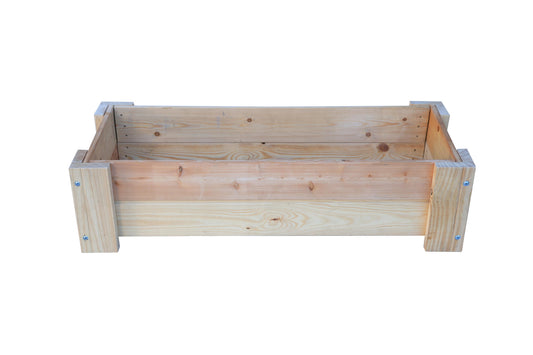 Mesa De Cultivo la Vega De Madera Natural De 99 X 39 X 25 Cm 50l + Bolsa Geotextil, Huerto Urbano Para Interior.._0