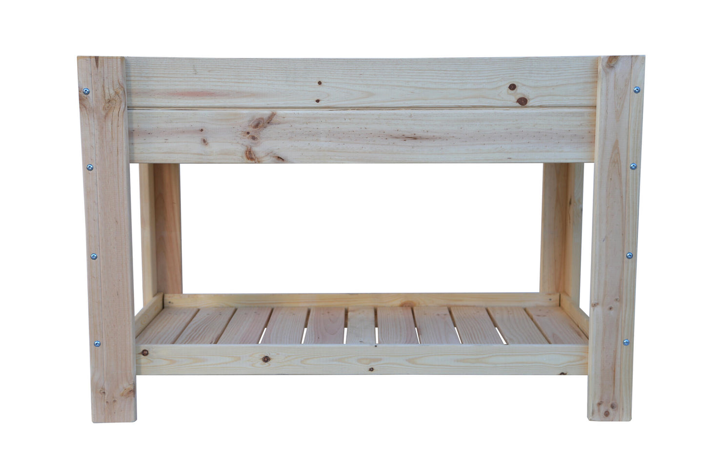 Mesa De Cultivo los Toscares De Madera Natural 119 X 65 X 80 Cm 115l + Bolsa Geotextil, Huerto Urbano Para Interior.._2
