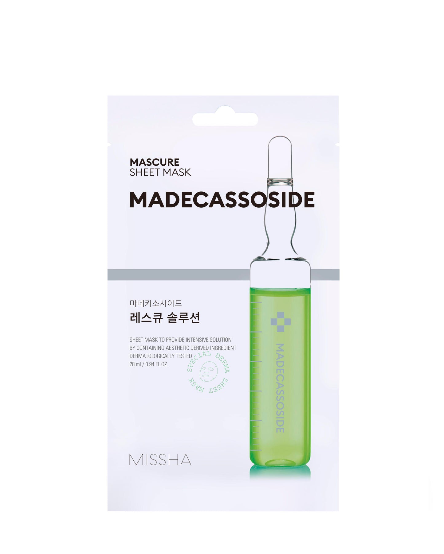 Missha Mascure Rescue Solution Sheet Mask [madecasoside] (28ml) - Mascarilla Madecasosside_0