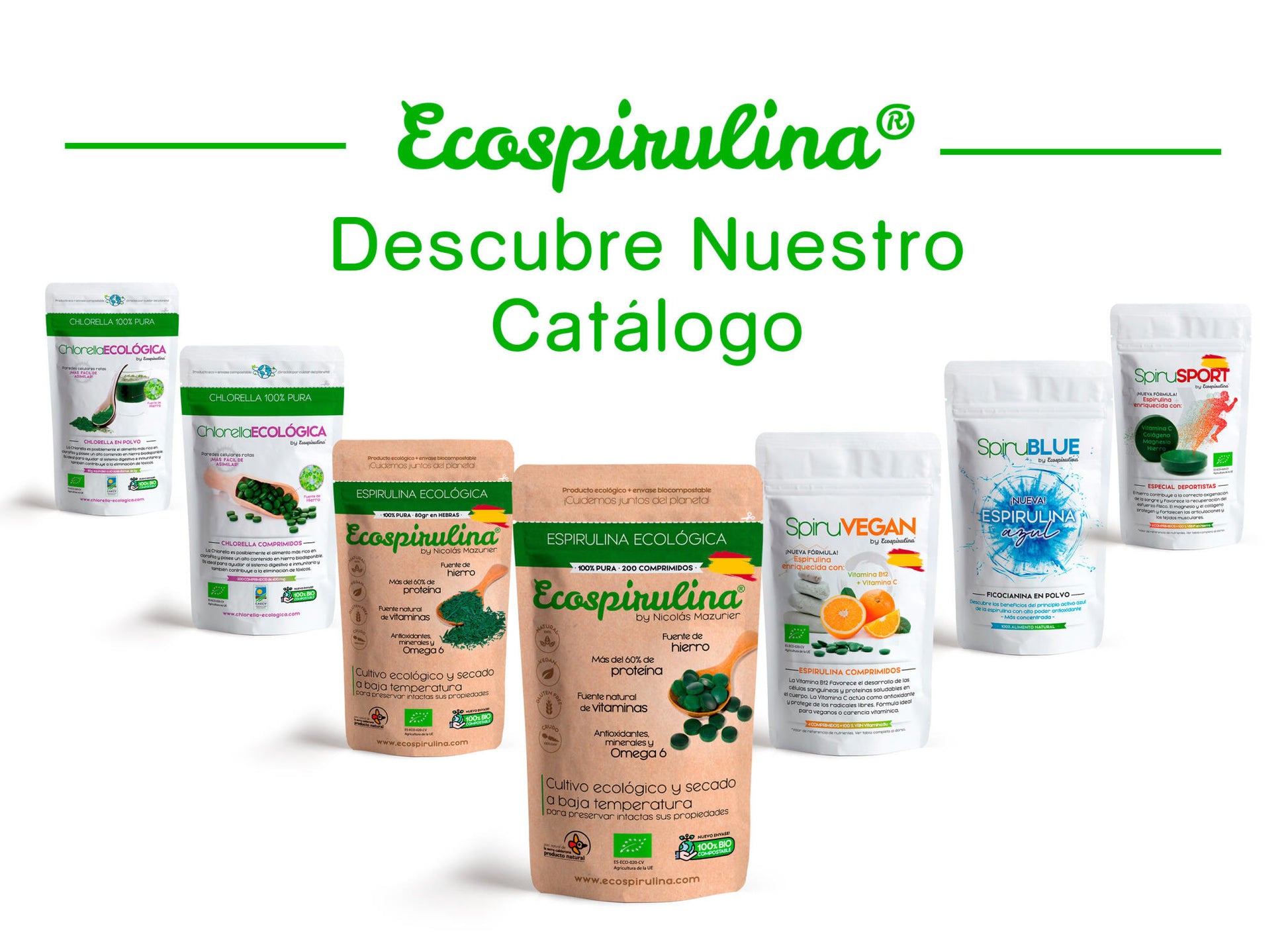 Moringa Y Espirulina Ecológicas En Comprimidos Ecospirulina 200 Comprimidos_5