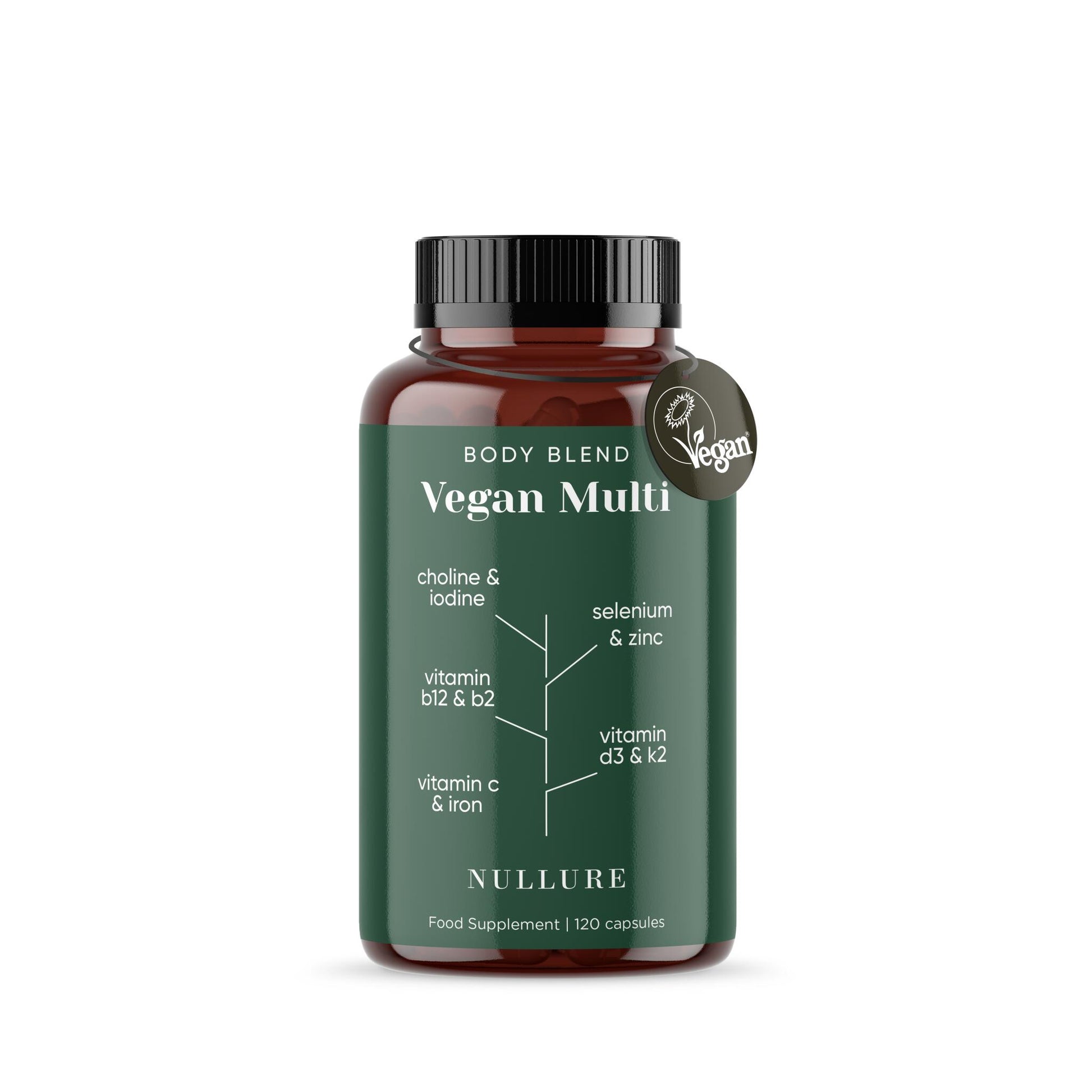 Multivitaminas veganas all-in-one nullure – b12, d3, k2, hierro y zinc para dieta vegana (4 meses)_0