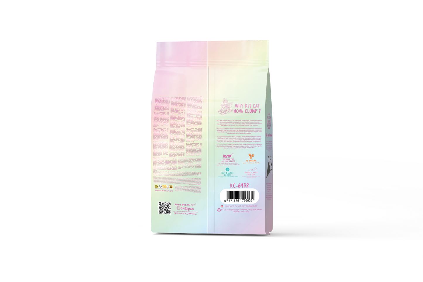 Kit Cat Arena Eco SoyaClump - Confetti 7 L Arena para gatos