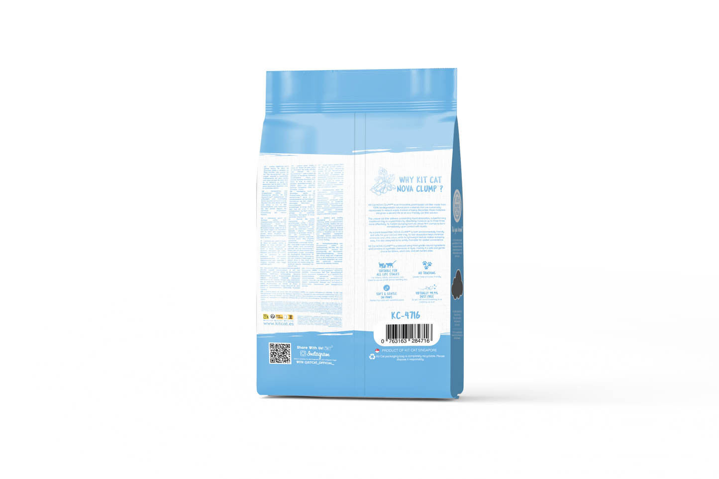 Kit Cat Arena Eco Nova - Kitten Baby Powder 7 L Arena para gatos