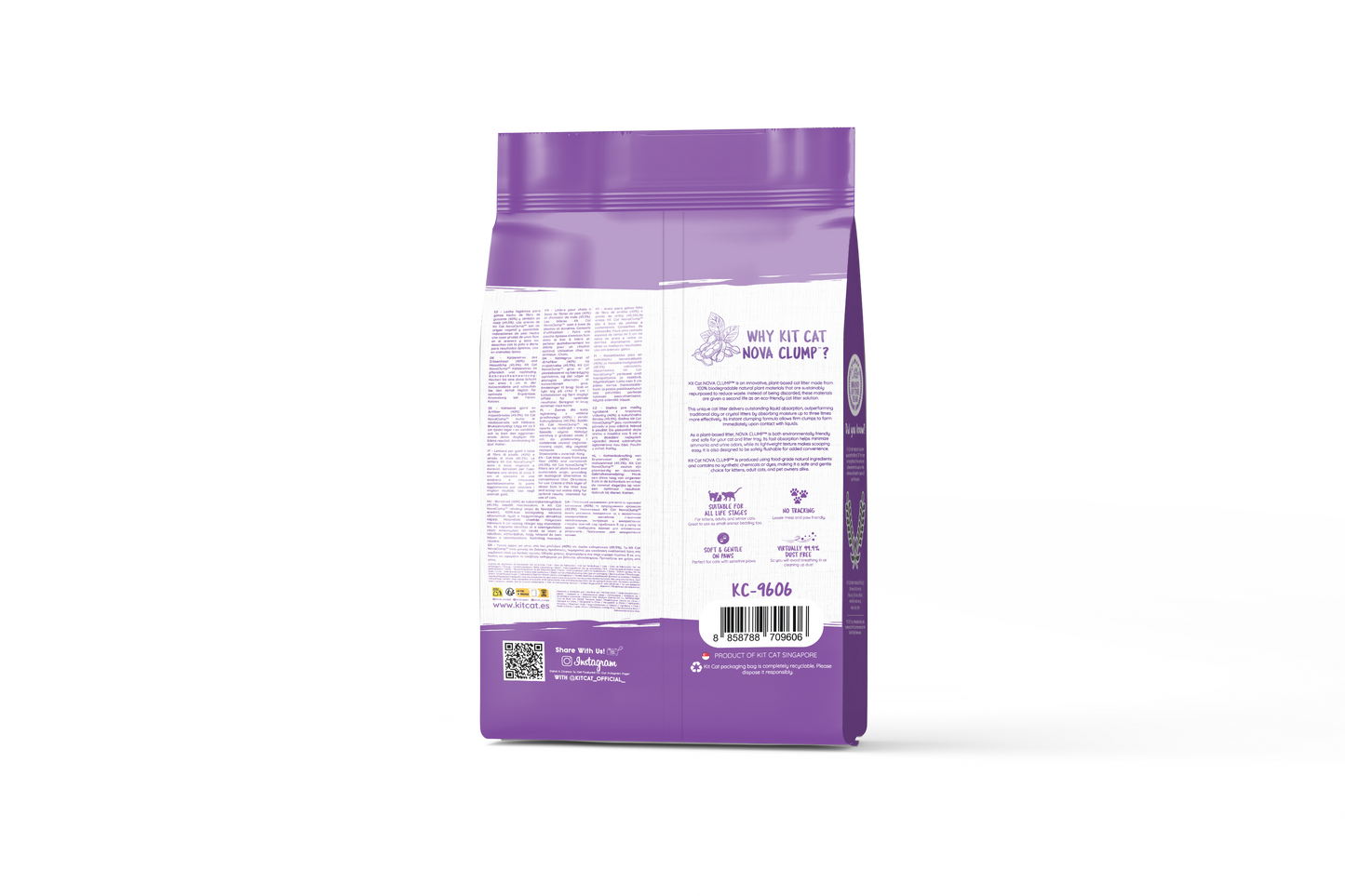 Kit Cat Arena Eco SoyaClump - Lavender 7 L Arena para gatos