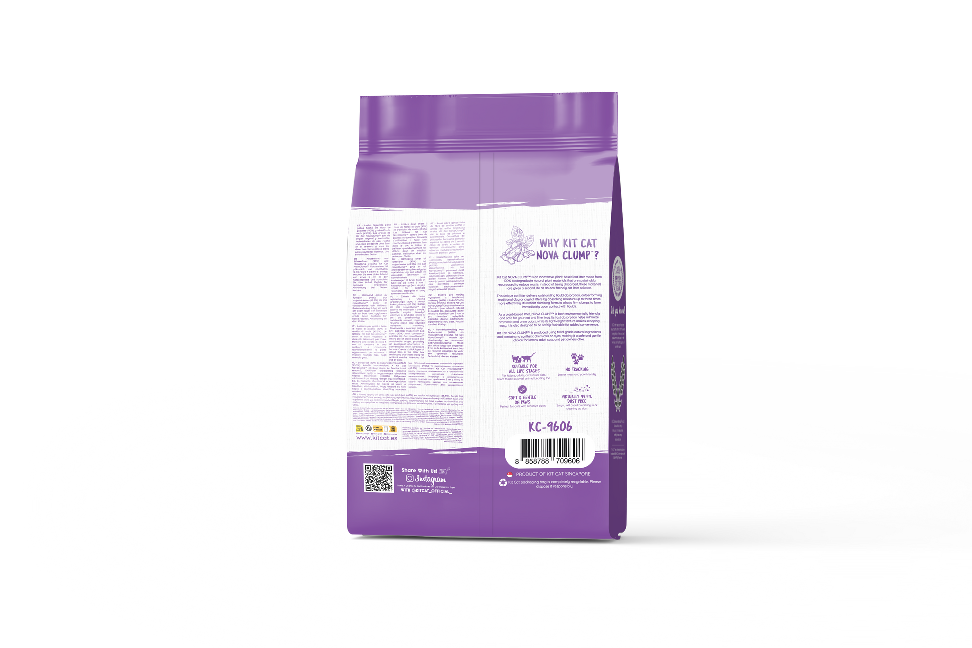 Kit Cat Arena Eco SoyaClump - Lavender 7 L Arena para gatos