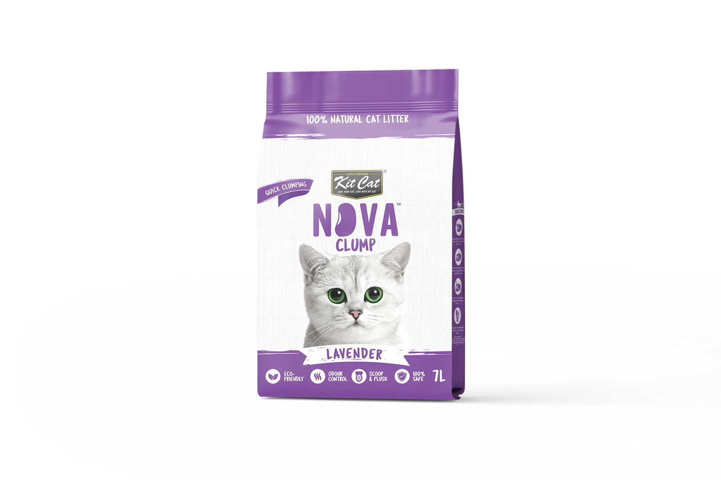 Kit Cat Arena Eco SoyaClump - Lavender 7 L Arena para gatos