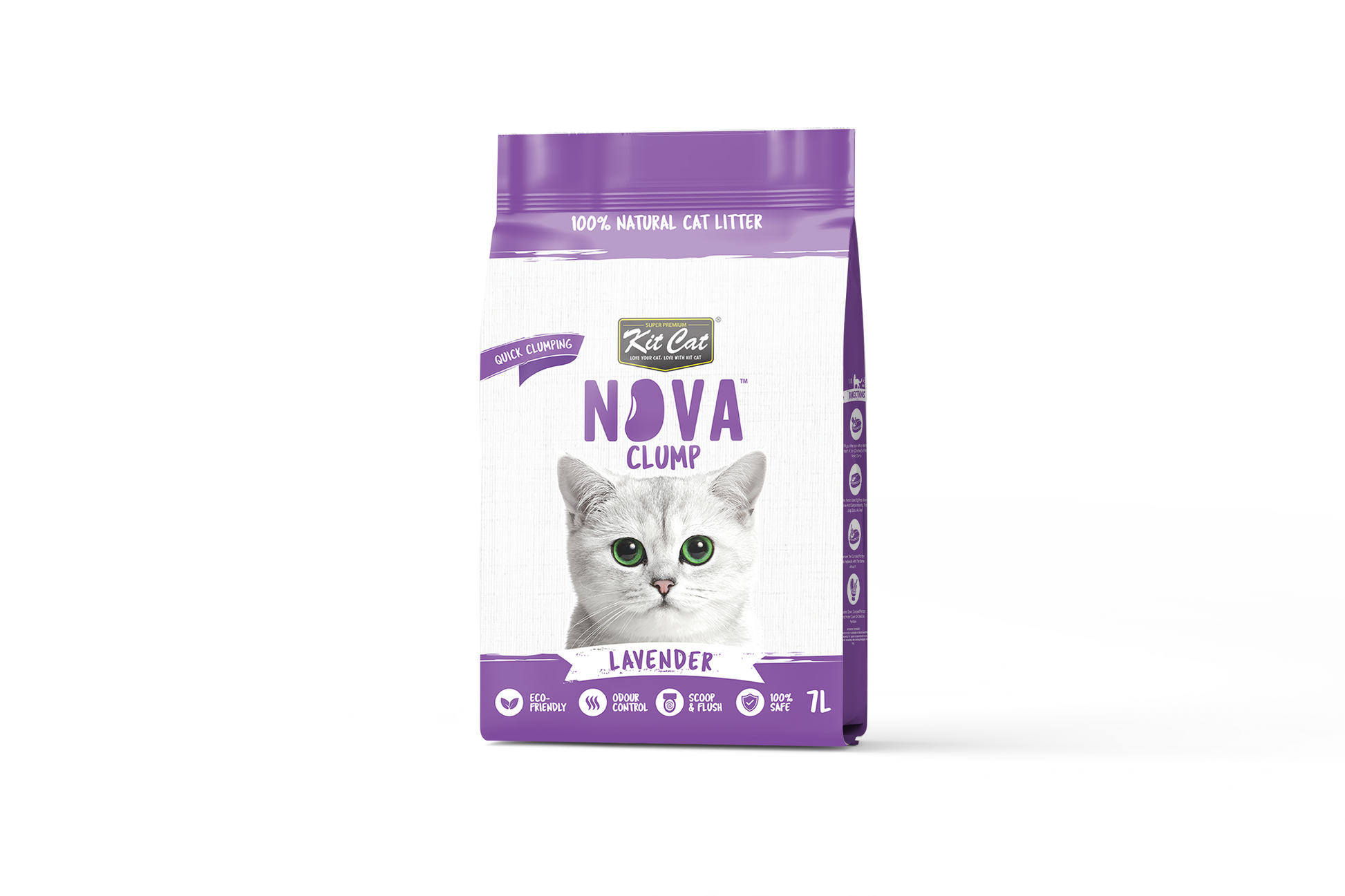 Kit Cat Arena Eco SoyaClump - Lavender 7 L Arena para gatos