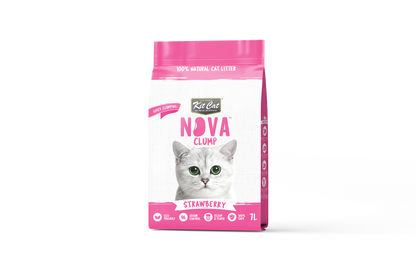 Kit Cat Arena Eco Nova - Strawberry 7 L Arena para gatos