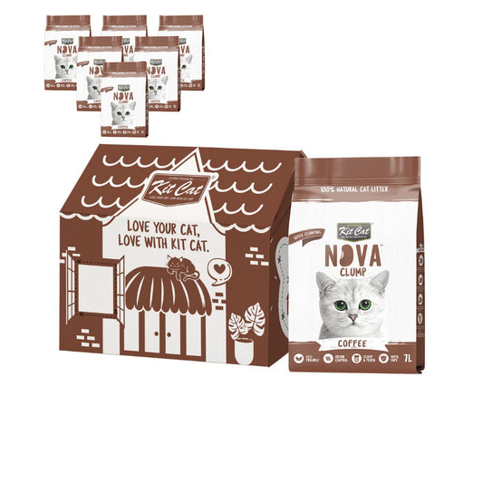 Pack 6 Kit Cat Arena Eco Nova - Coffee 7 L Arena para gatos