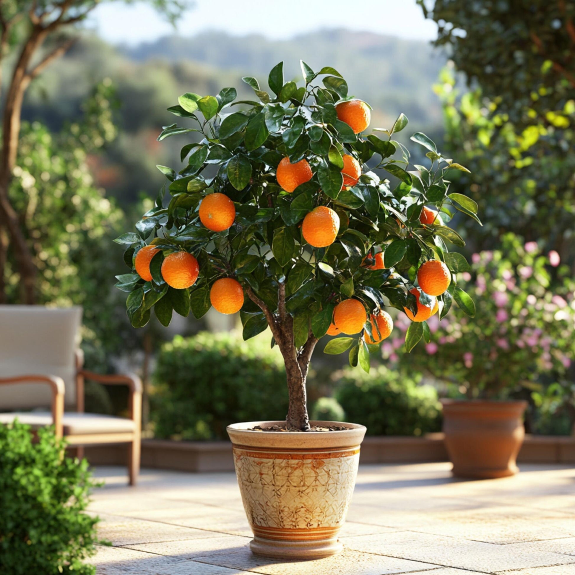 Naranjero - 2 Pzs - Citrus Aurantium Tarocco - Altura 90-110cm - ⌀19cm_1