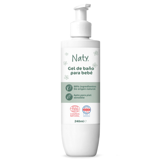 Gel de baño para bebé 0m+ Naty 240 ml
