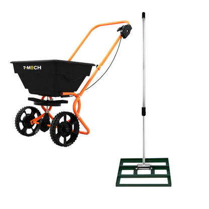 Nivelador De Césped T-mech De 50 Cm (verde) Y Esparcidor Rotativo_0