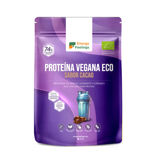 Organic aminopower proteína vegana 73% Cacao Energy Feelings 1 kg