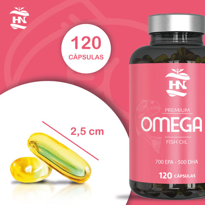 Omega 3 A Base De Aceite De Pescado 120 Perlas Blandas De Acidos Grasos 700mg Epa - 500mg Dha Con Vitamina E (2 Botes)_5