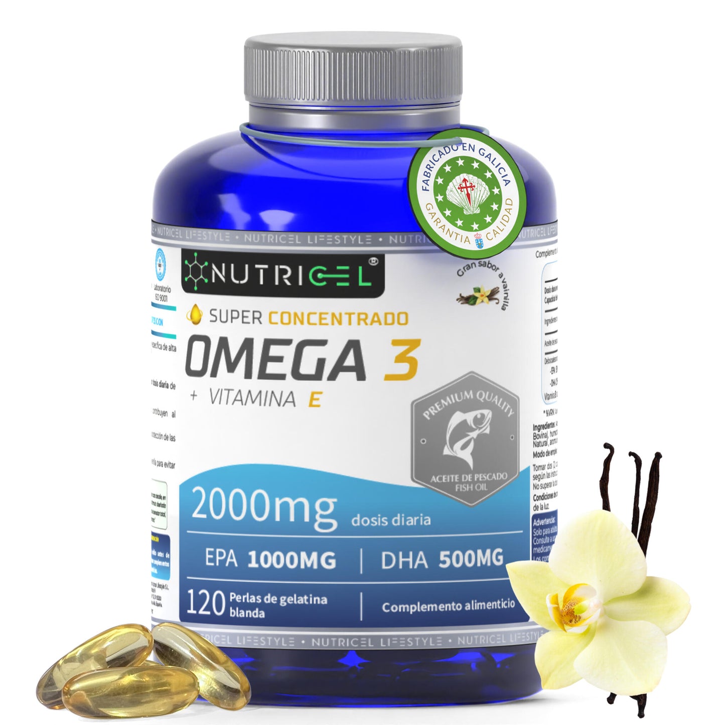 Omega 3 Epa 1000mg Dha 500mg 120 Perlas - Nutricel_0