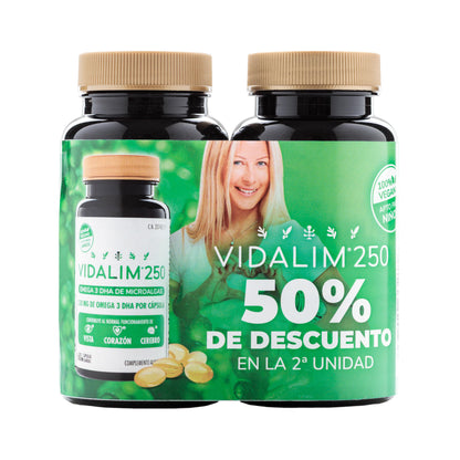 Omega 3 Vegano de Microalgas con 250 mg de DHA – Pack 120 Cápsulas Vidalim_0