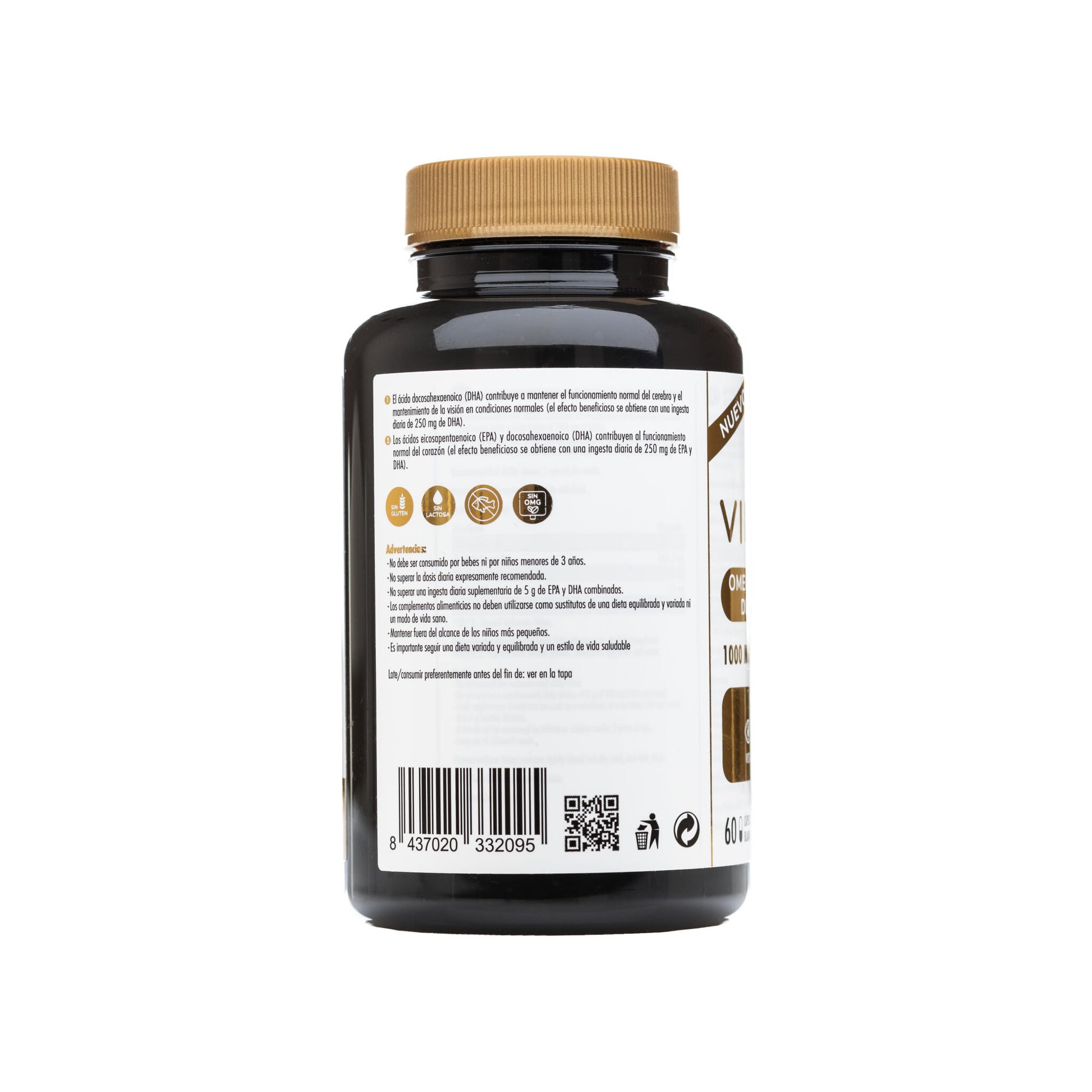 Omega 3 de Microalgas con 1.000 mg de DHA – 60 Cápsulas Vidalim_2