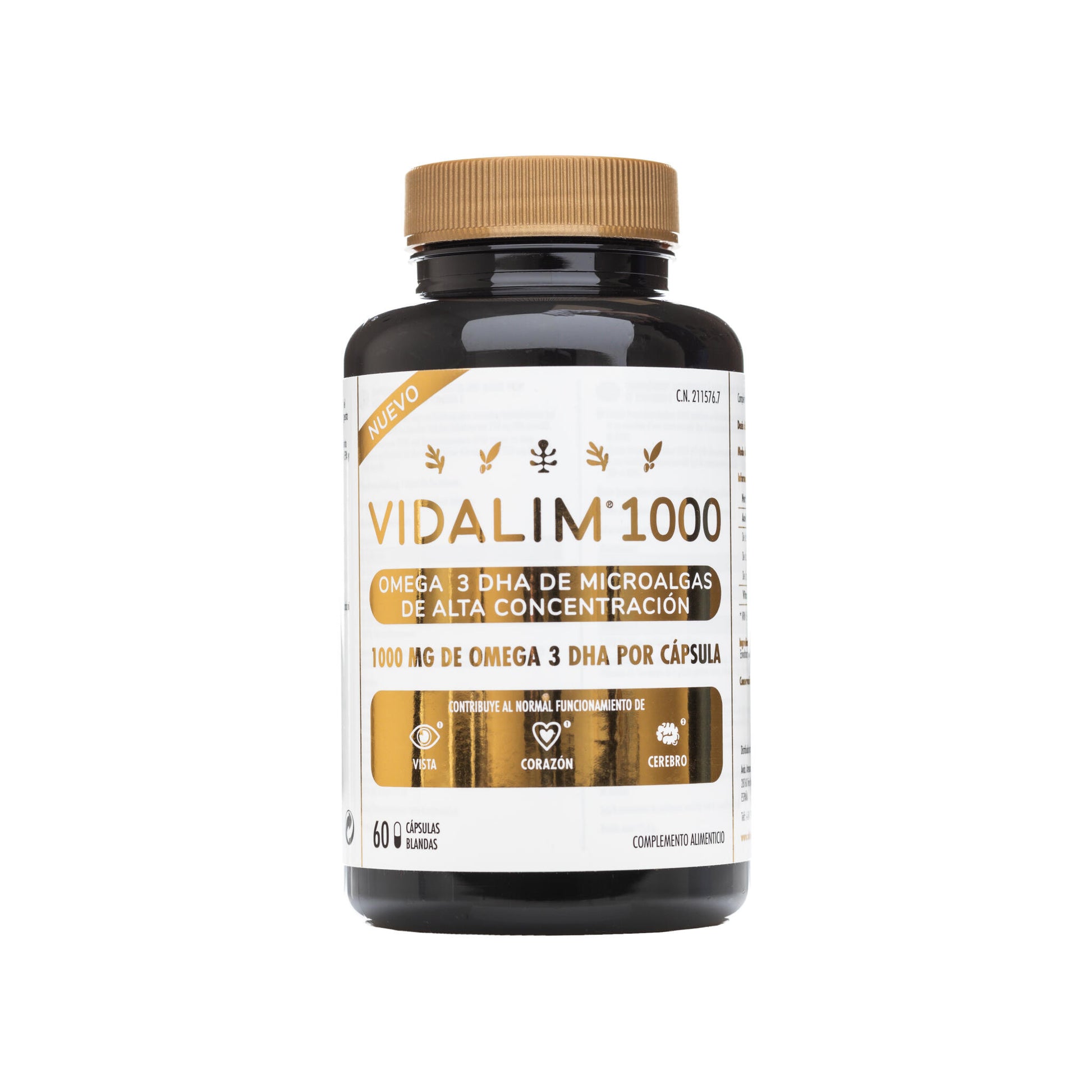 Omega 3 de Microalgas con 1.000 mg de DHA – 60 Cápsulas Vidalim_0