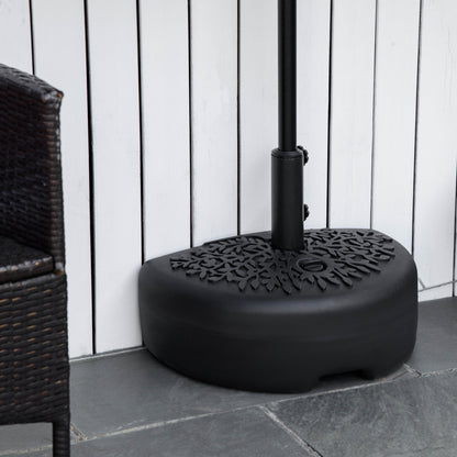 Outsunny Base Pared Para Sombrilla Rellenable De Arena 21 Kg O Agua 18 Kg Jardín_1