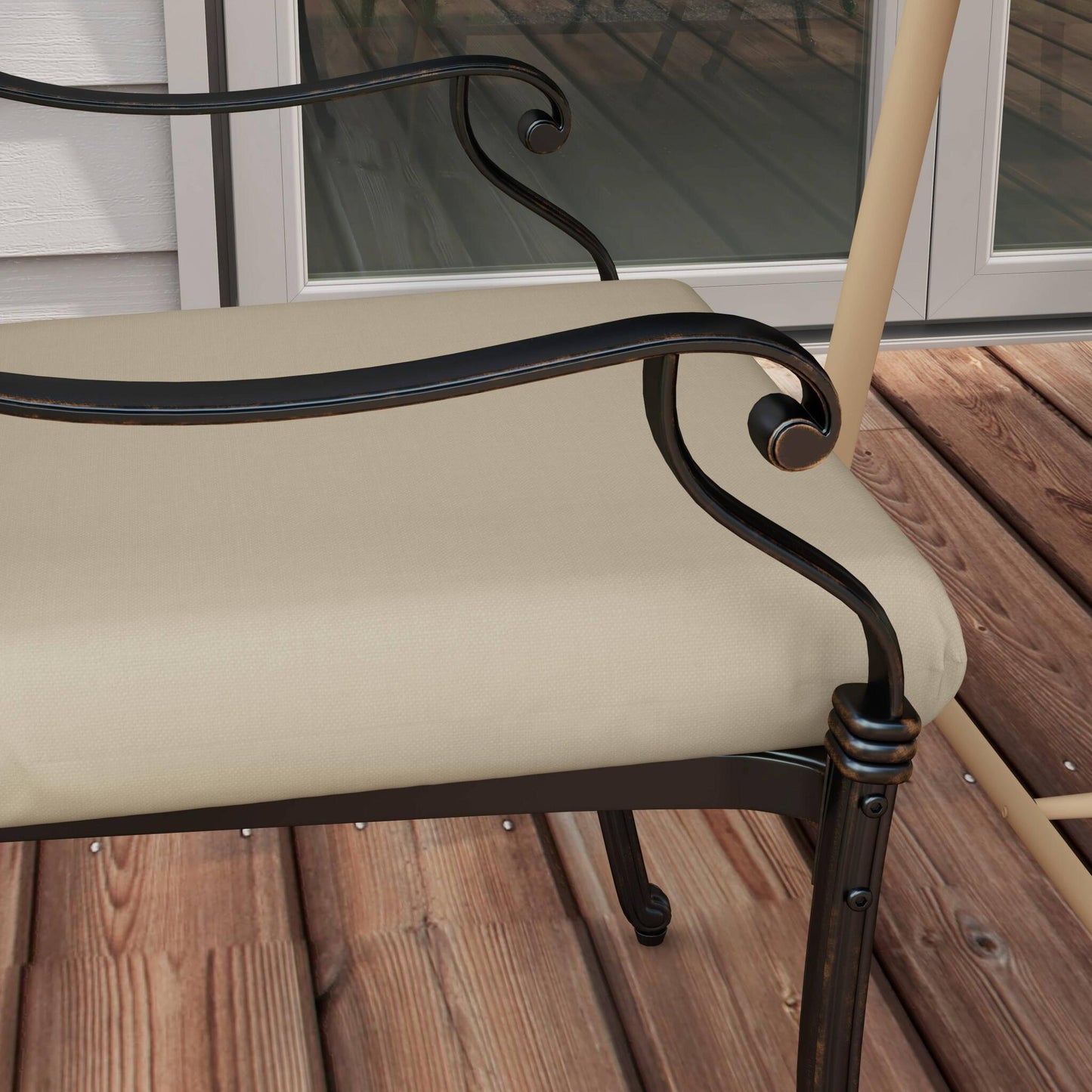 Outsunny Conjunto De Cojines Para Sillas De Comedor 47x47x7 Cm Beige_4