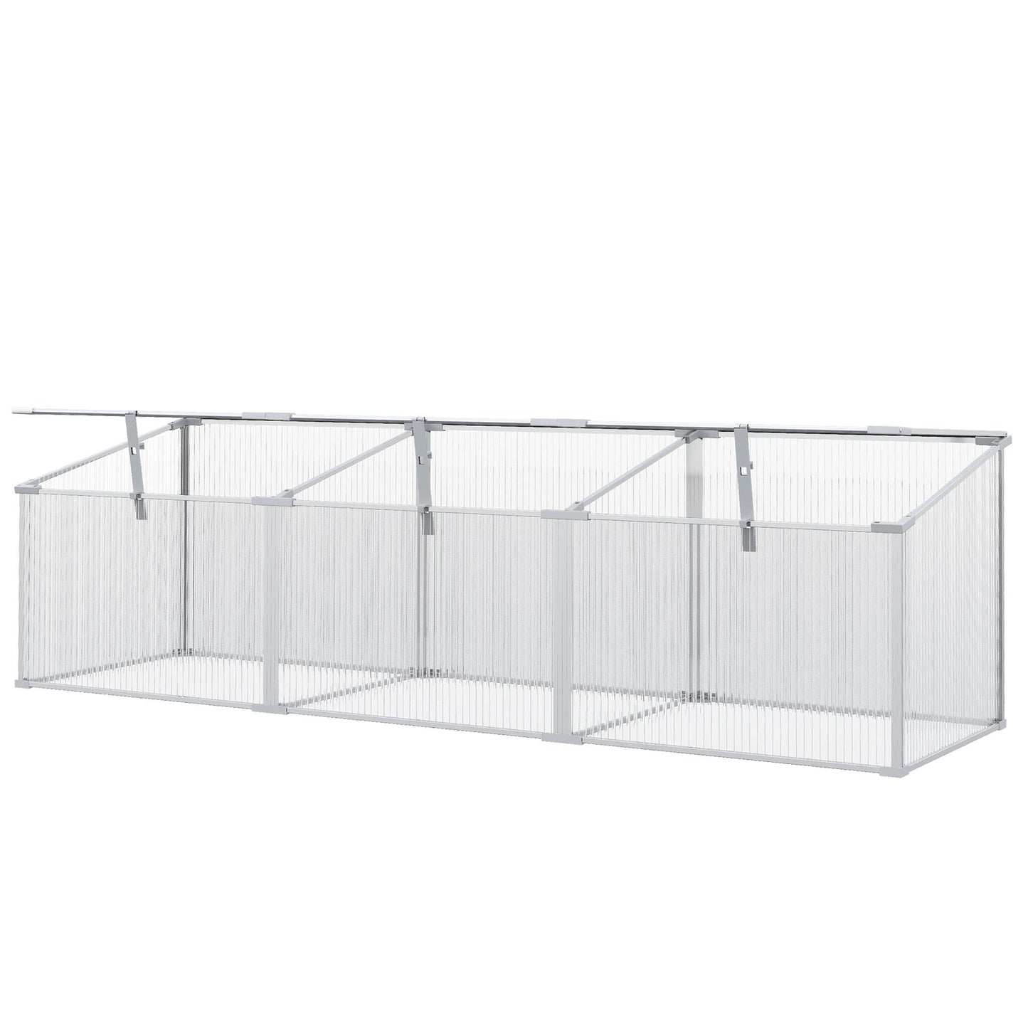 Outsunny Invernadero De Jardín Policarbonato Aluminio 180x51x51 Cm Transparente_3